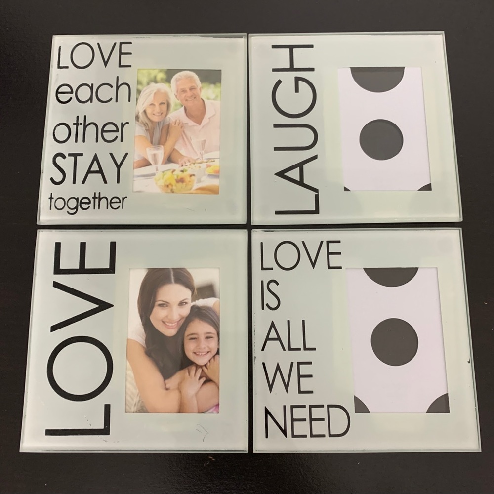 Glass Photo Coasters are like new